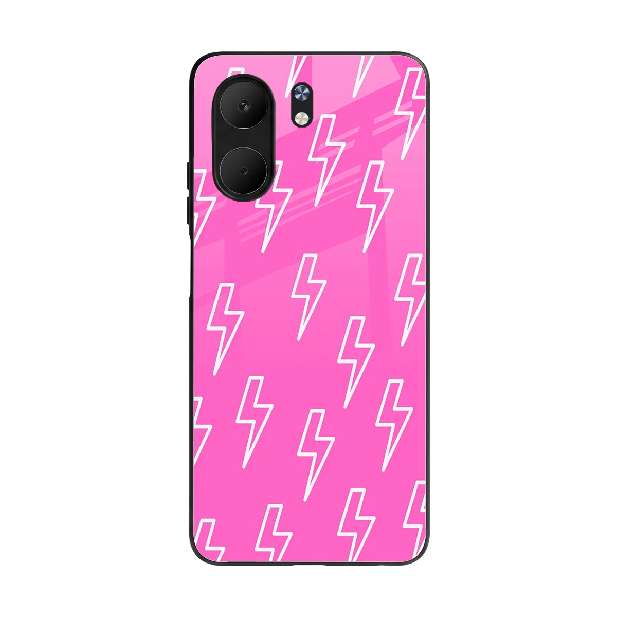 Lightning Pink back phone cover | glass case for oppo a5x 5g