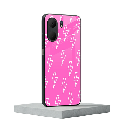 Lightning Pink oppo a5x 5g mobile cover | shockproof glass phone case