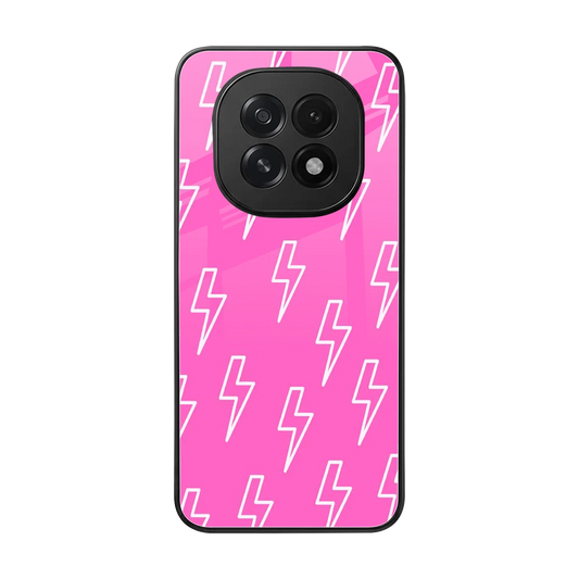 Lightning Pink back phone cover | glass case for oppo f29 5g