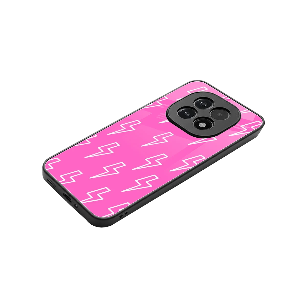 Lightning Pink stylish phone case for oppo f29 5g | glossy glass and slim fit