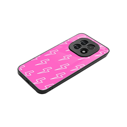 Lightning Pink stylish phone case for oppo f29 5g | glossy glass and slim fit