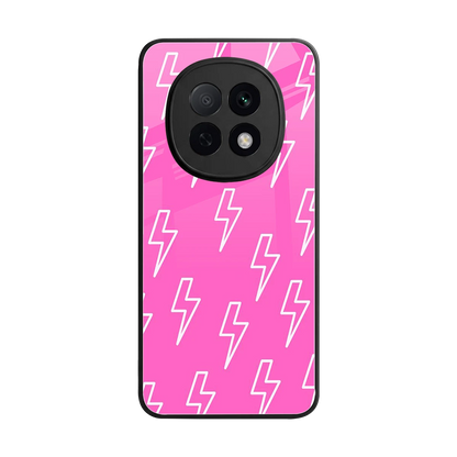 Lightning Pink back phone cover | glass case for oppo f29 pro 5g