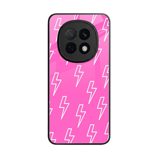 Lightning Pink back phone cover | glass case for oppo f29 pro 5g
