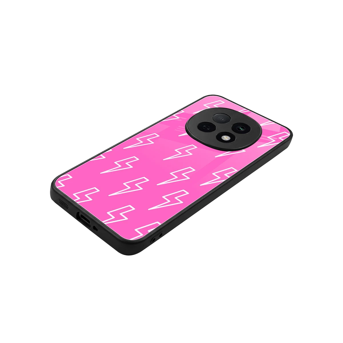 Lightning Pink stylish phone case for oppo f29 pro 5g | glossy glass and slim fit