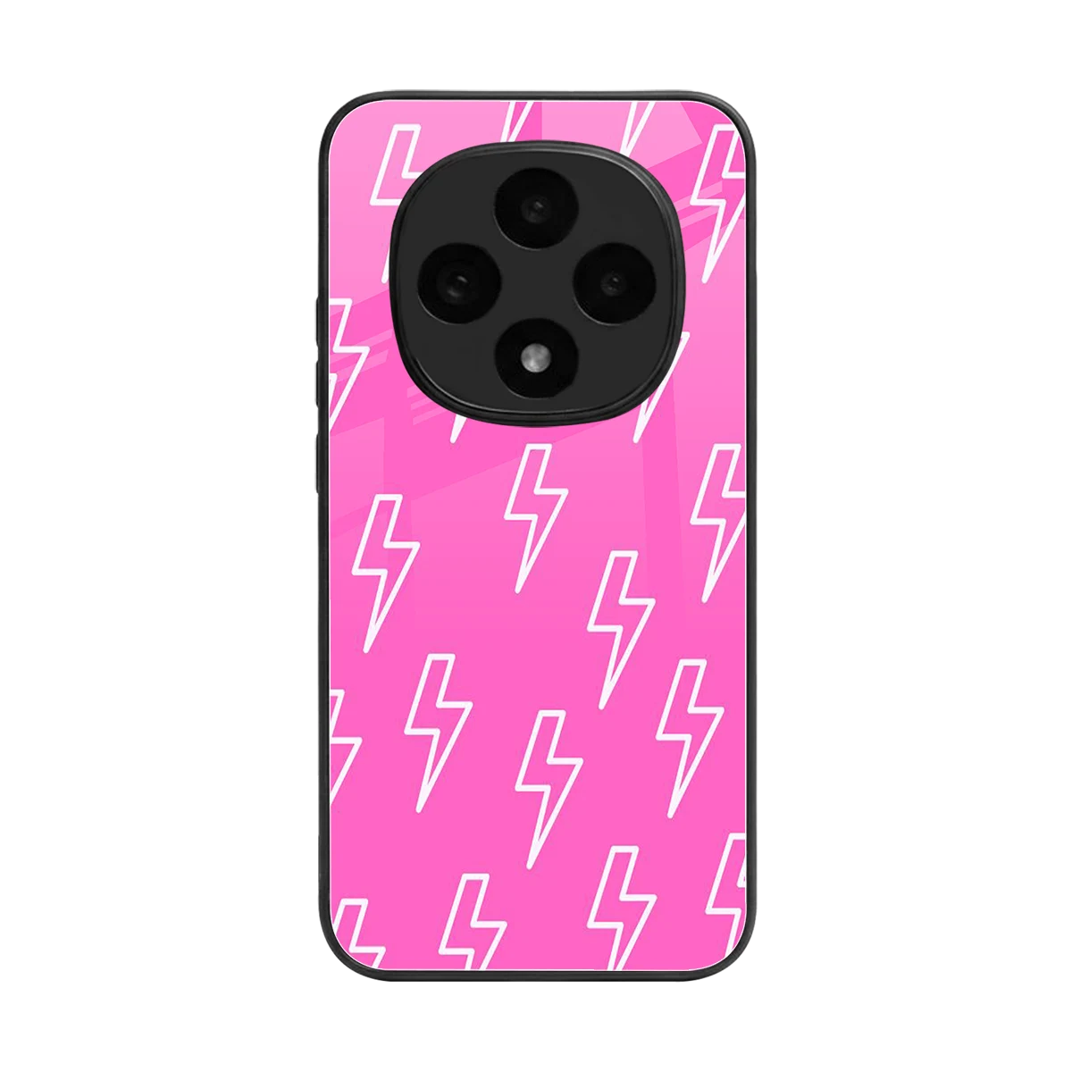 Lightning Pink back phone cover | glass case for oppo f31 pro 5g