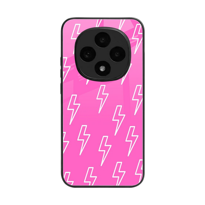 Lightning Pink back phone cover | glass case for oppo f31 pro 5g
