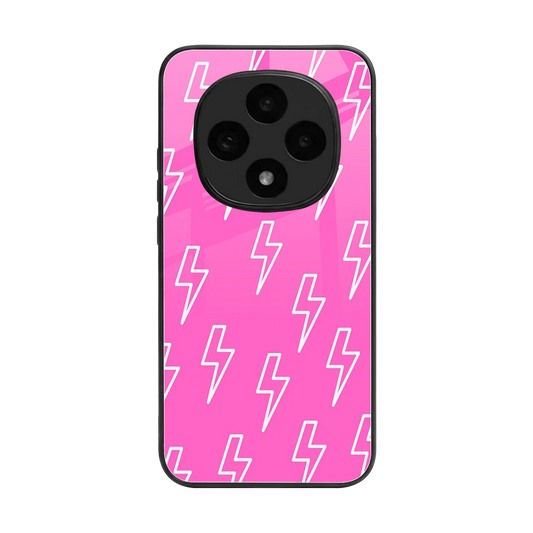 Lightning Pink back phone cover | glass case for oppo f31 pro 5g