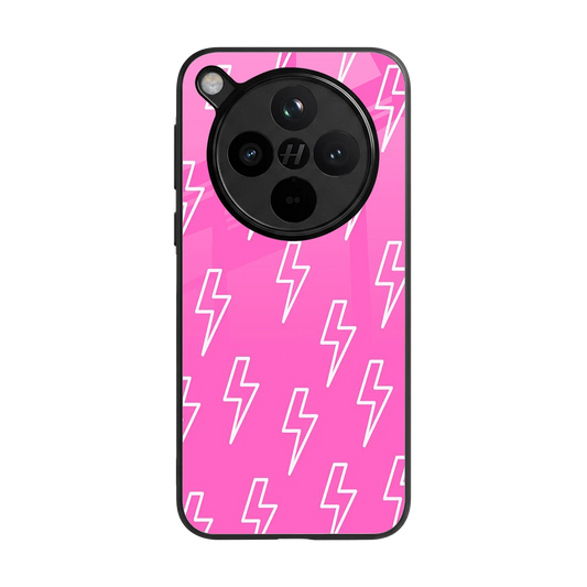 Lightning Pink back phone cover | glass case for oppo find x8