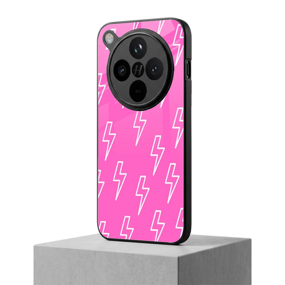Lightning Pink oppo find x8 mobile cover | shockproof glass phone case