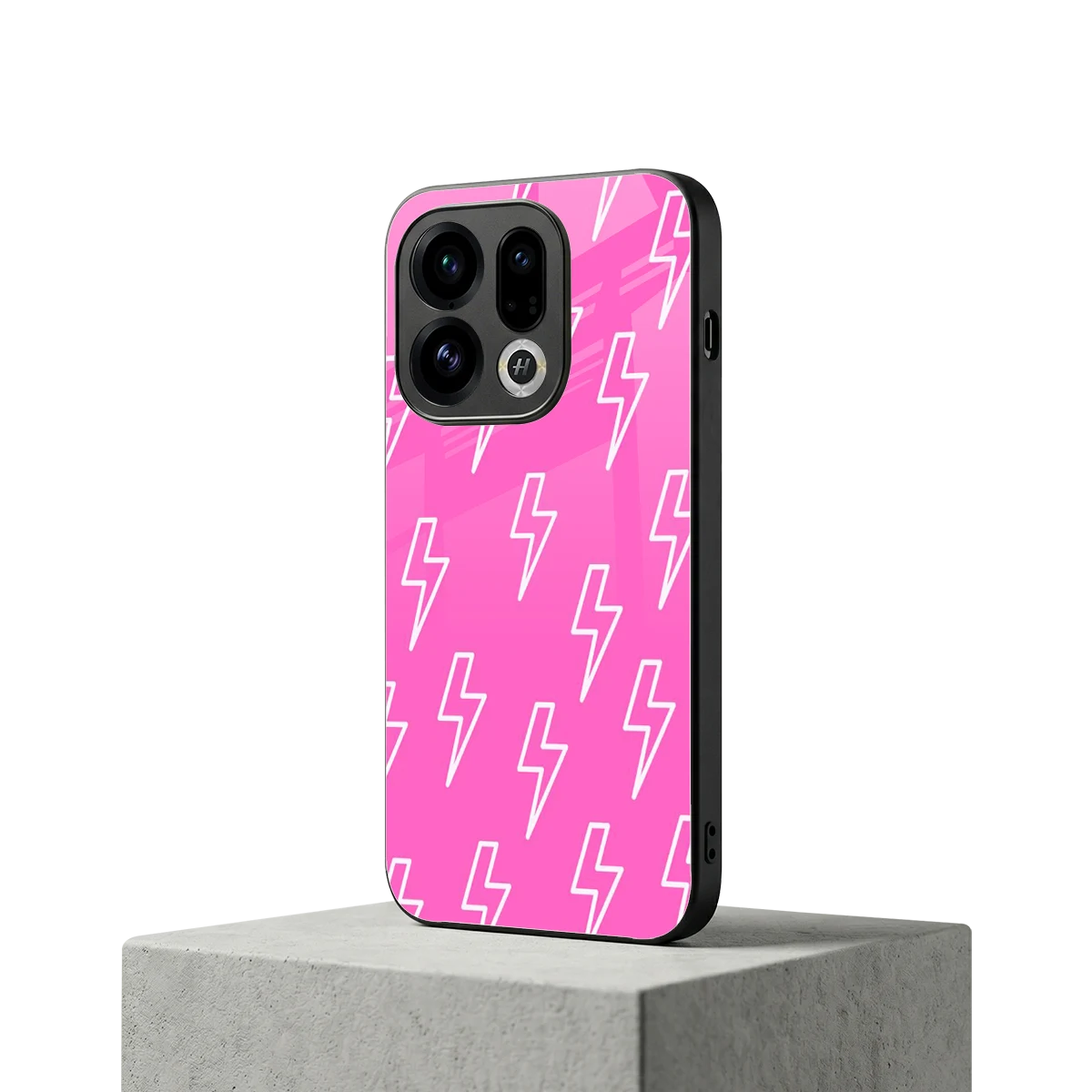 Lightning Pink oppo find x9 mobile cover | shockproof glass phone case