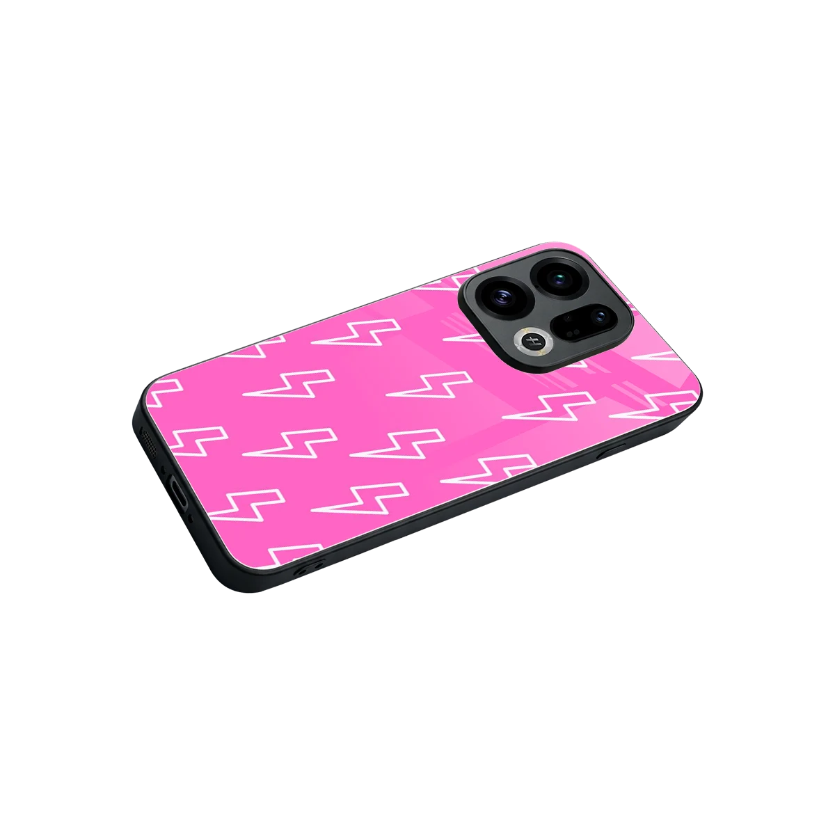 Lightning Pink stylish phone case for oppo find x9 | glossy glass and slim fit