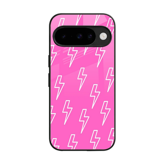 Lightning Pink back phone cover | glass case for google pixel 10