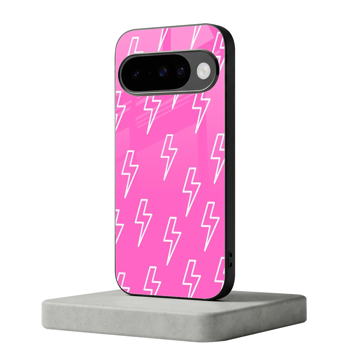 Lightning Pink google pixel 10 mobile cover | shockproof glass phone case