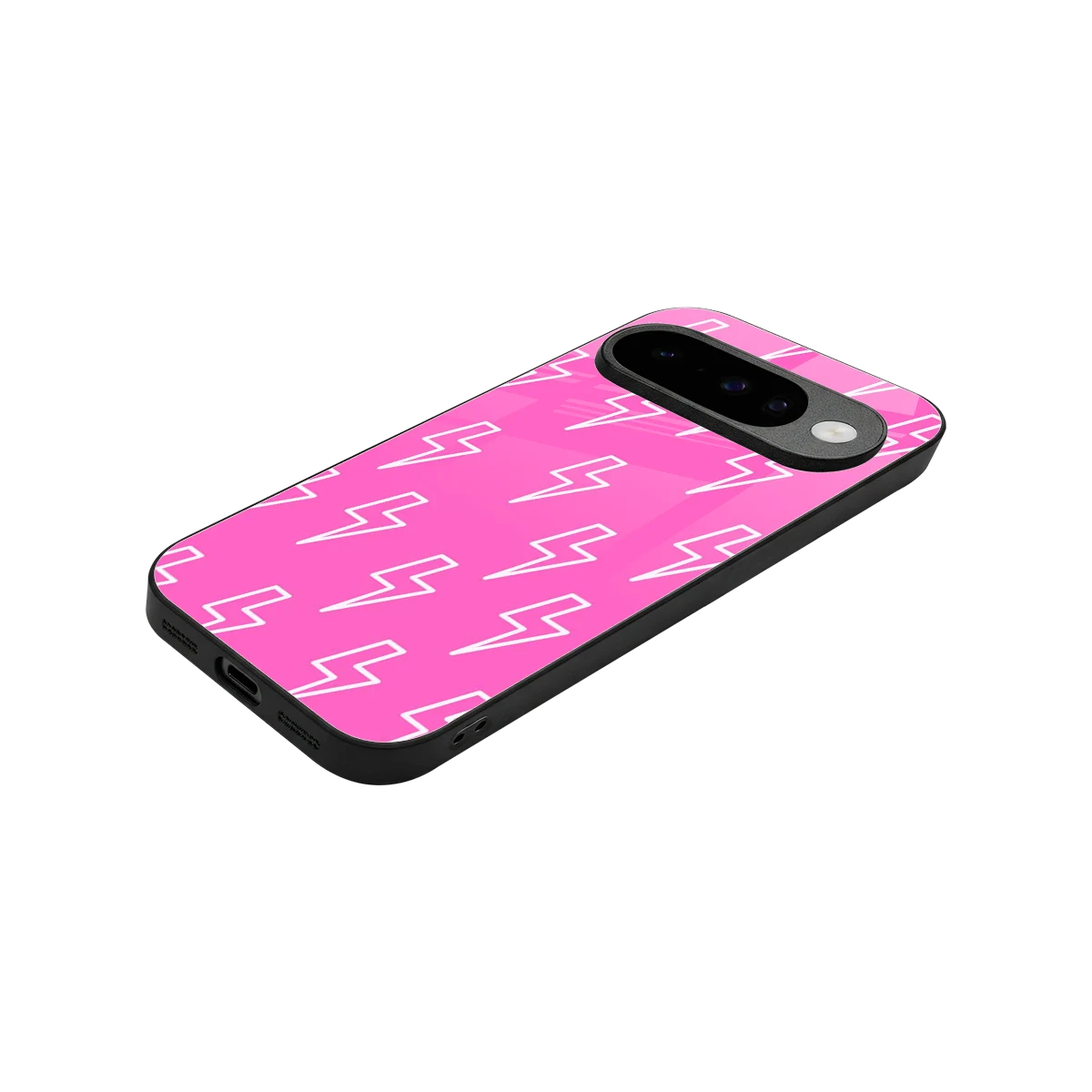Lightning Pink stylish phone case for google pixel 10 | glossy glass and slim fit