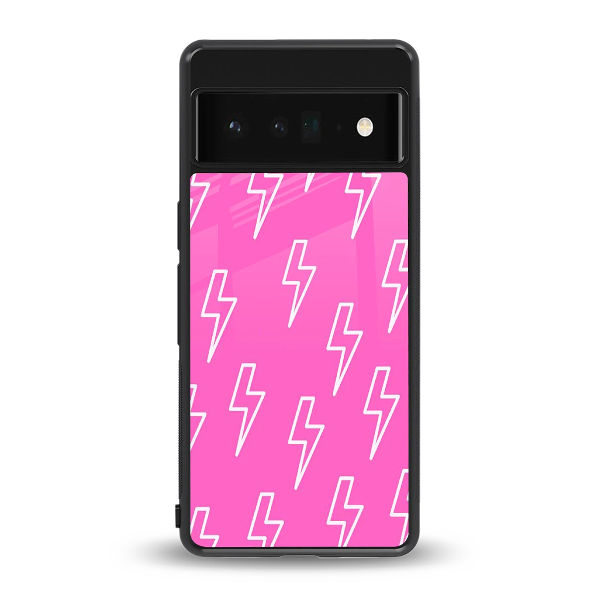 Lightning Pink back phone cover | glass case for google pixel 6 pro