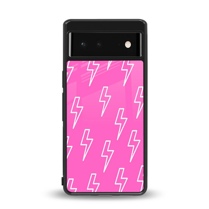 Lightning Pink back phone cover | glass case for google pixel 6a