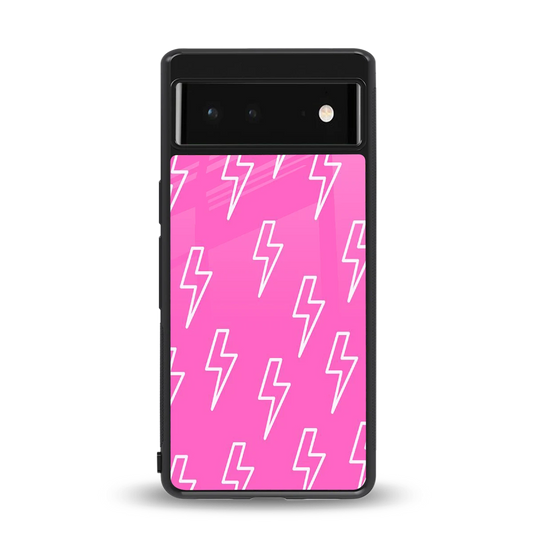 Lightning Pink back phone cover | glass case for google pixel 6a