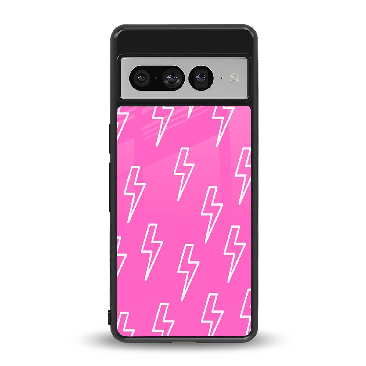 Lightning Pink back phone cover | glass case for google pixel 7 pro