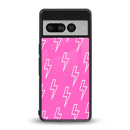 Lightning Pink back phone cover | glass case for google pixel 7 pro