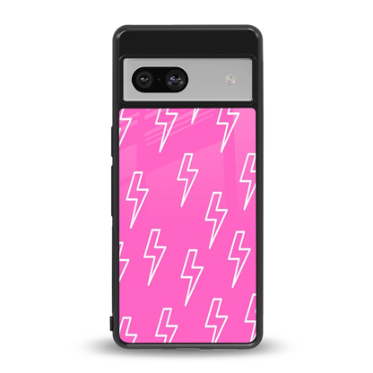 Lightning Pink back phone cover | glass case for google pixel 7a