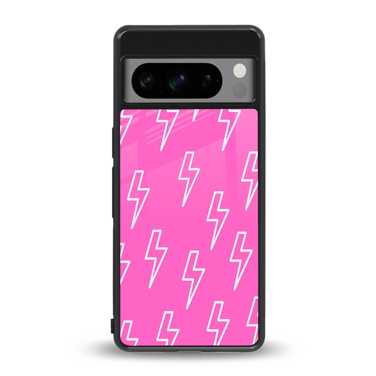 Lightning Pink back phone cover | glass case for google pixel 8 pro