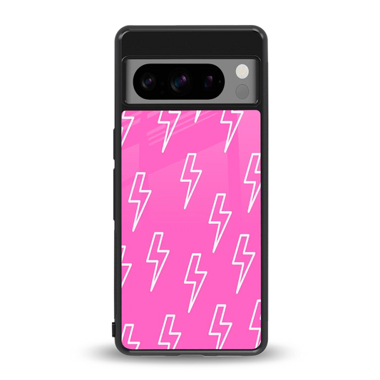 Lightning Pink back phone cover | glass case for google pixel 8 pro