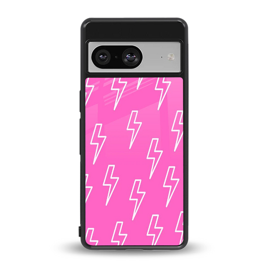 Lightning Pink back phone cover | glass case for google pixel 8
