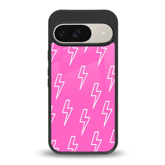 Lightning Pink back phone cover | glass case for google pixel 9