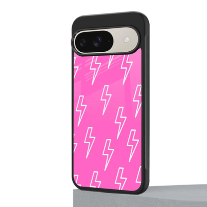 Lightning Pink google pixel 9 mobile cover | shockproof glass phone case