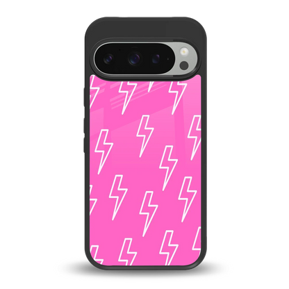 Lightning Pink back phone cover | glass case for google pixel 9 pro xl