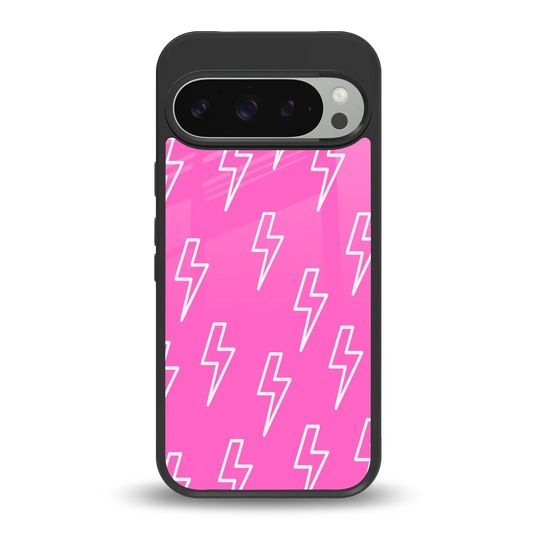 Lightning Pink back phone cover | glass case for google pixel 9 pro xl
