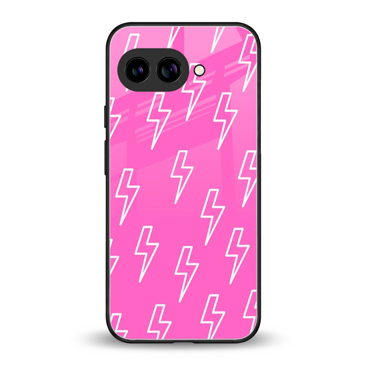 Lightning Pink back phone cover | glass case for google pixel 10a