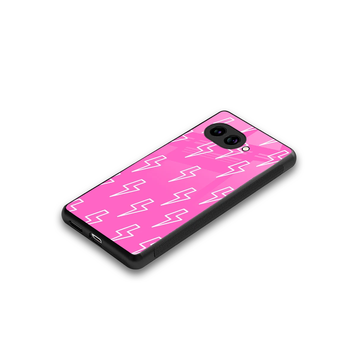 Lightning Pink stylish phone case for google pixel 10a | glossy glass and slim fit