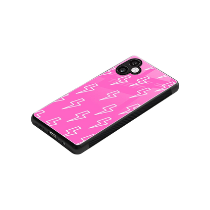 Lightning Pink stylish phone case for samsung galaxy a06 5g | glossy glass and slim fit