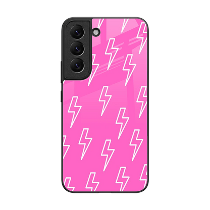 Lightning Pink back phone cover | glass case for samsung galaxy s22