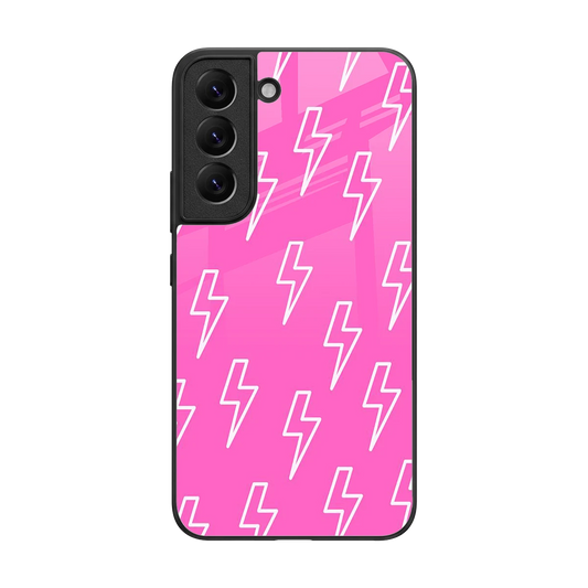 Lightning Pink back phone cover | glass case for samsung galaxy s22