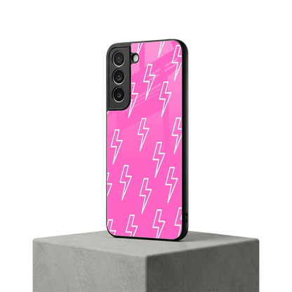 Lightning Pink samsung galaxy s22 mobile cover | shockproof glass phone case