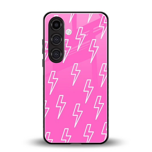 Lightning Pink back phone cover | glass case for samsung galaxy s24