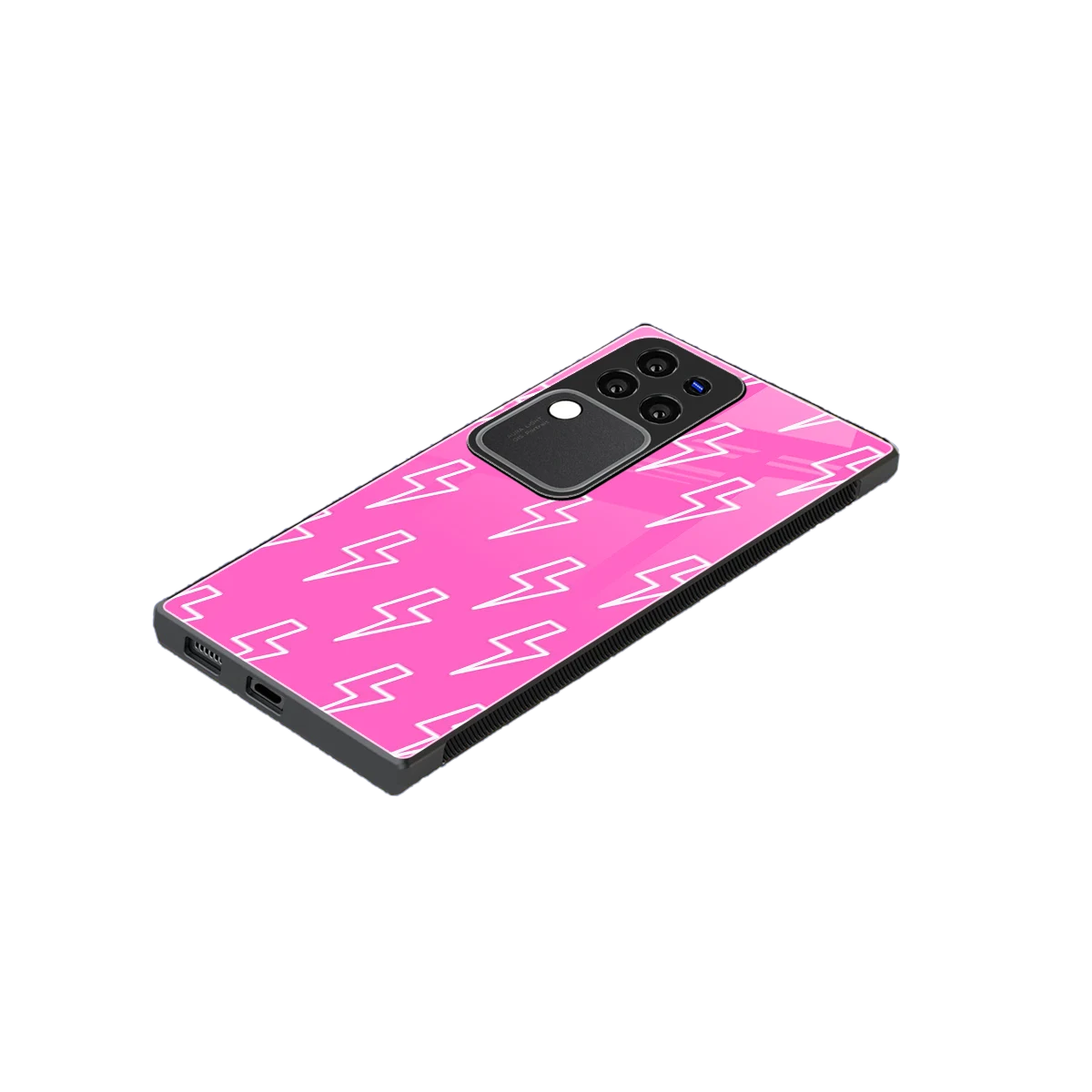 Lightning Pink stylish phone case forvivo v30 pro | glossy glass and slim fit