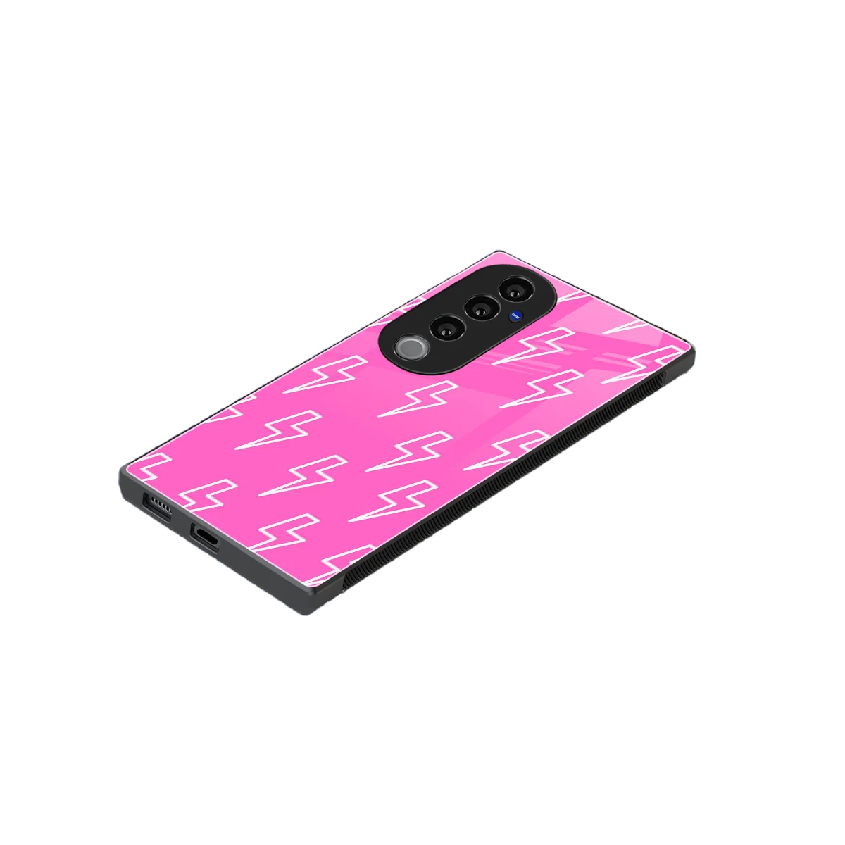 Lightning Pink stylish phone case for vivo v40 pro | glossy glass and slim fit