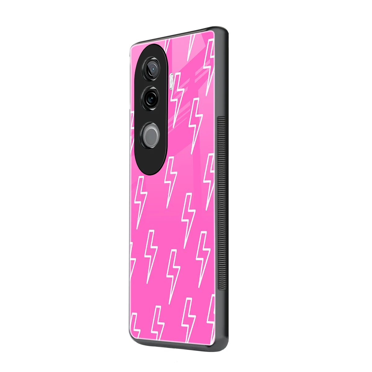 Lightning Pink vivo v40e mobile cover | shockproof glass phone case