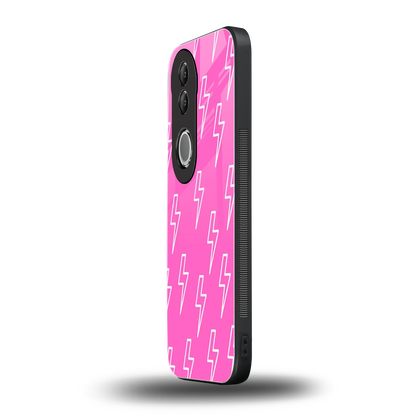 Lightning Pink vivo v50 mobile cover | shockproof glass phone case