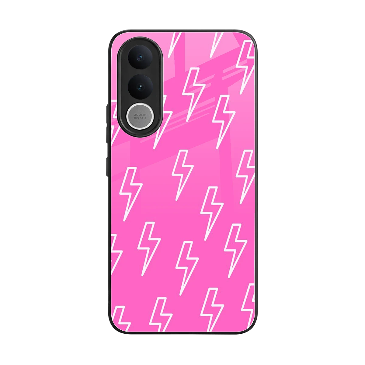Lightning Pink back phone cover | glass case for vivo v70 fe