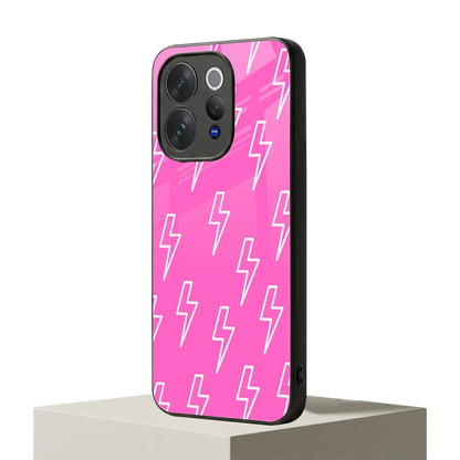 Lightning Pink vivo v70 mobile cover | shockproof glass phone case