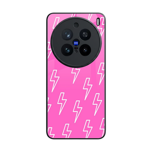 Lightning Pink back phone cover | glass case for vivo x200 pro