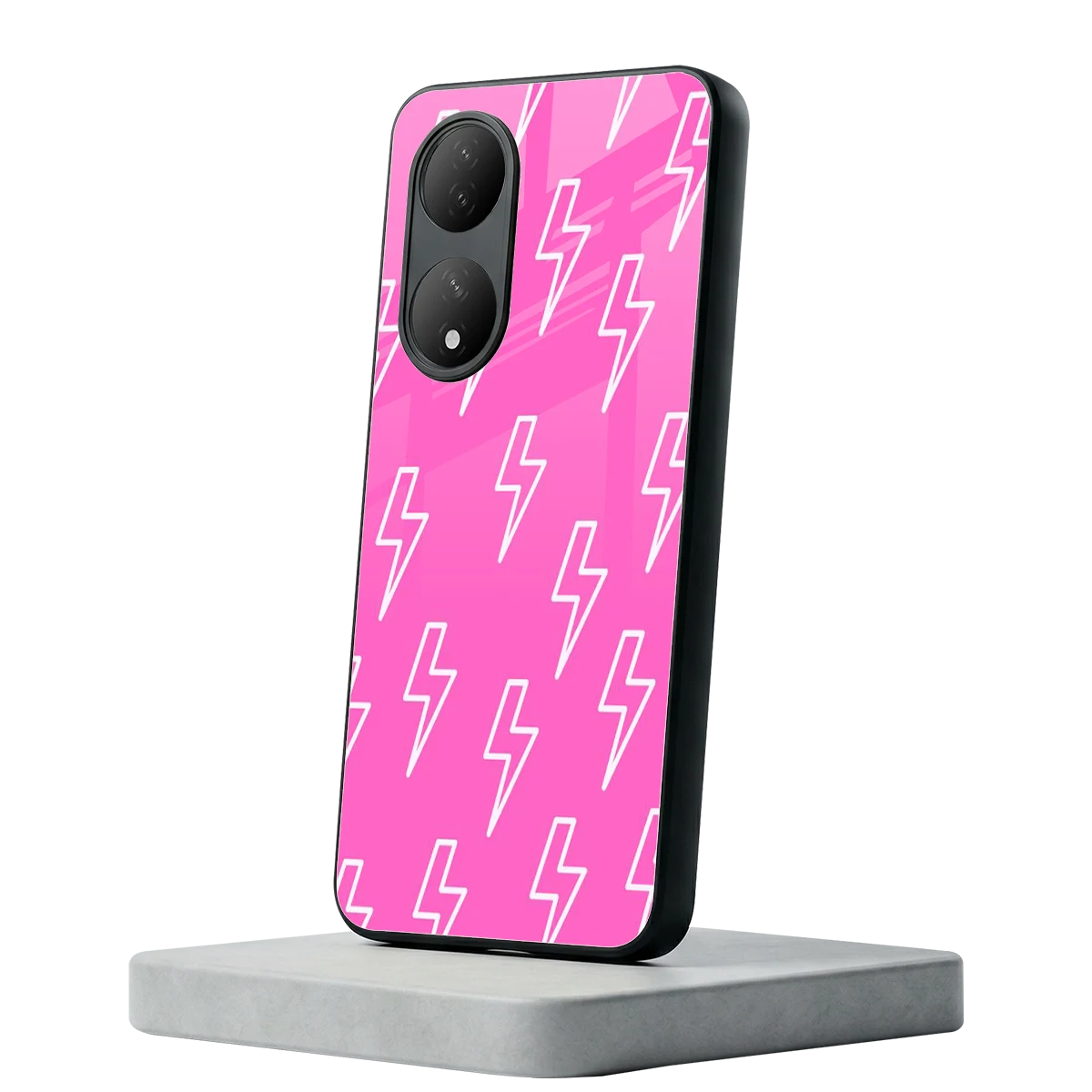 Lightning Pink Vivo-y100 mobile cover | shockproof glass phone case