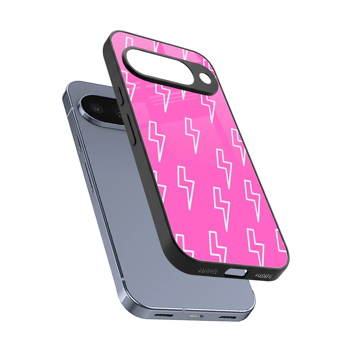 Lightning Pink sleek google pixel 10 cover with tempered glass back and TPU edges