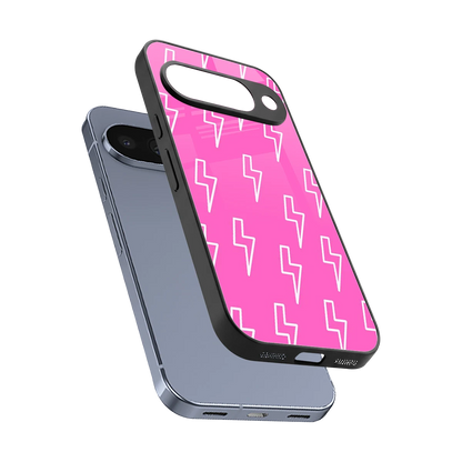 Lightning Pink sleek google pixel 10 cover with tempered glass back and TPU edges