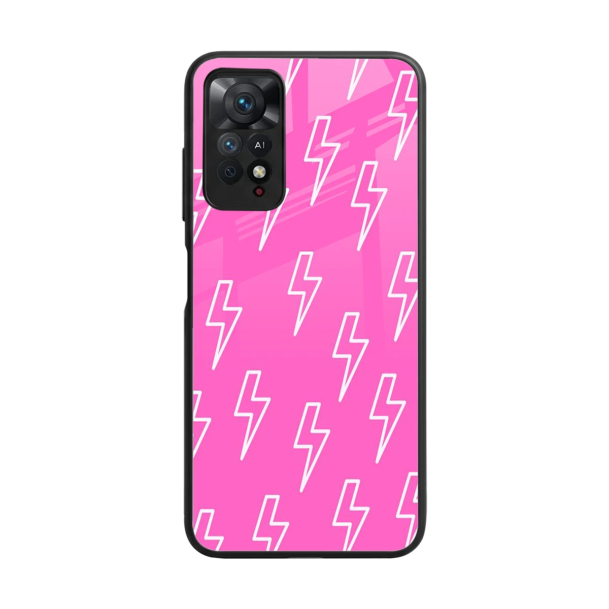 Lightning Pink back phone cover | glass case for redmi note 11 pro