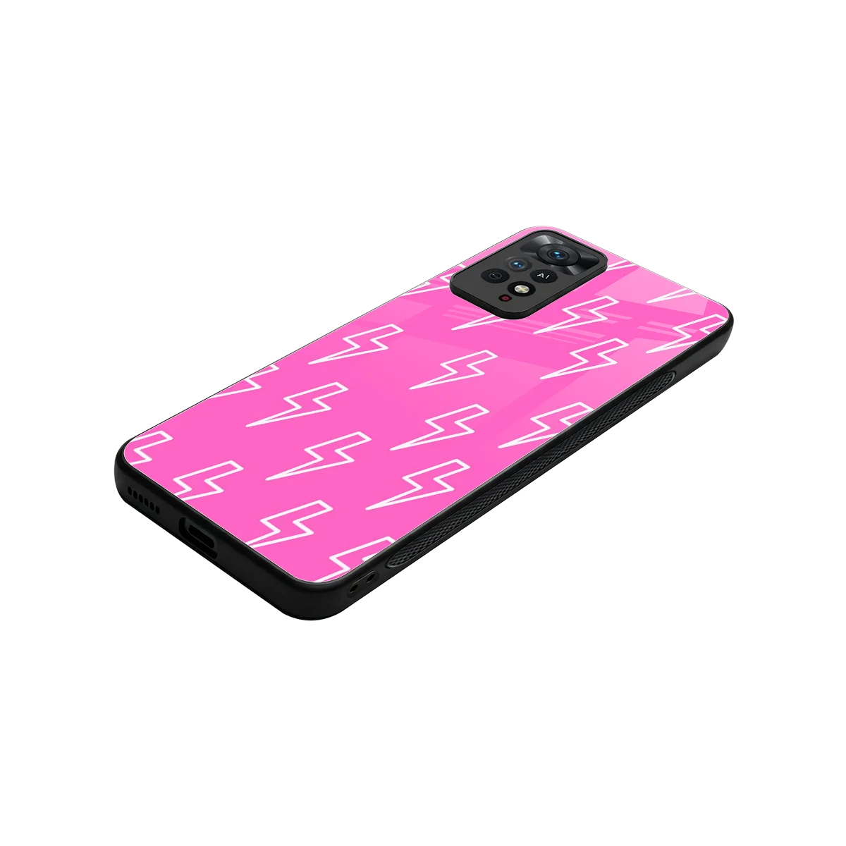 Lightning Pink stylish phone case for redmi note 11 pro | glossy glass and slim fit
